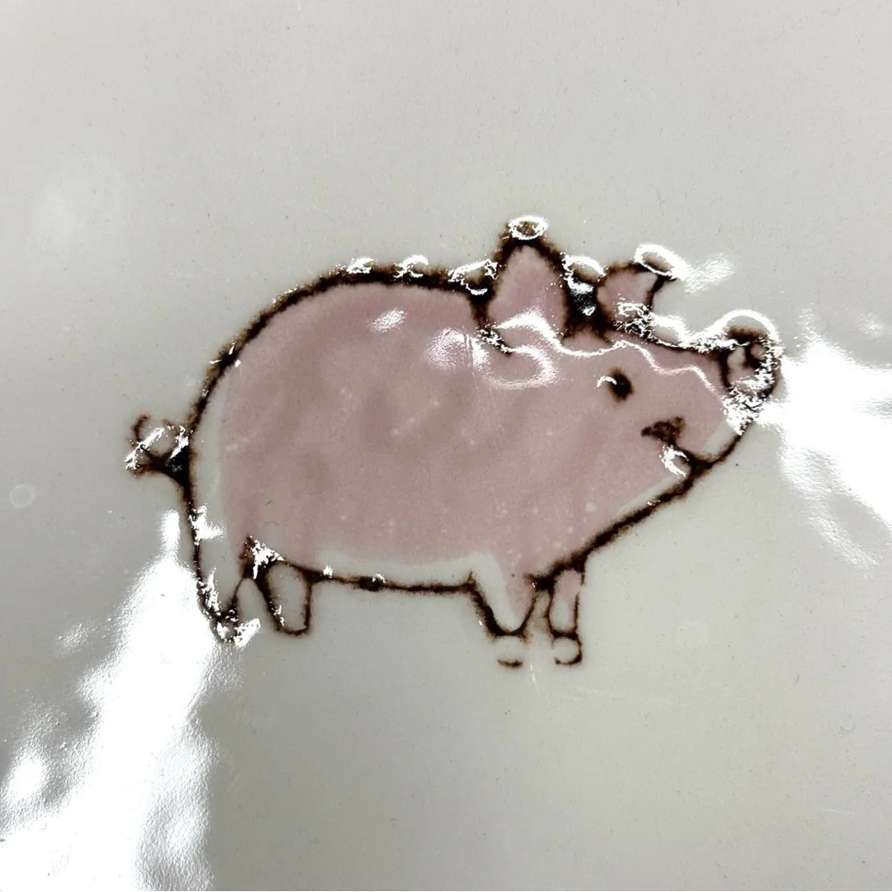 Ceramic Pig Plate Serving Plate Farmhouse Style Made in Portugal‎